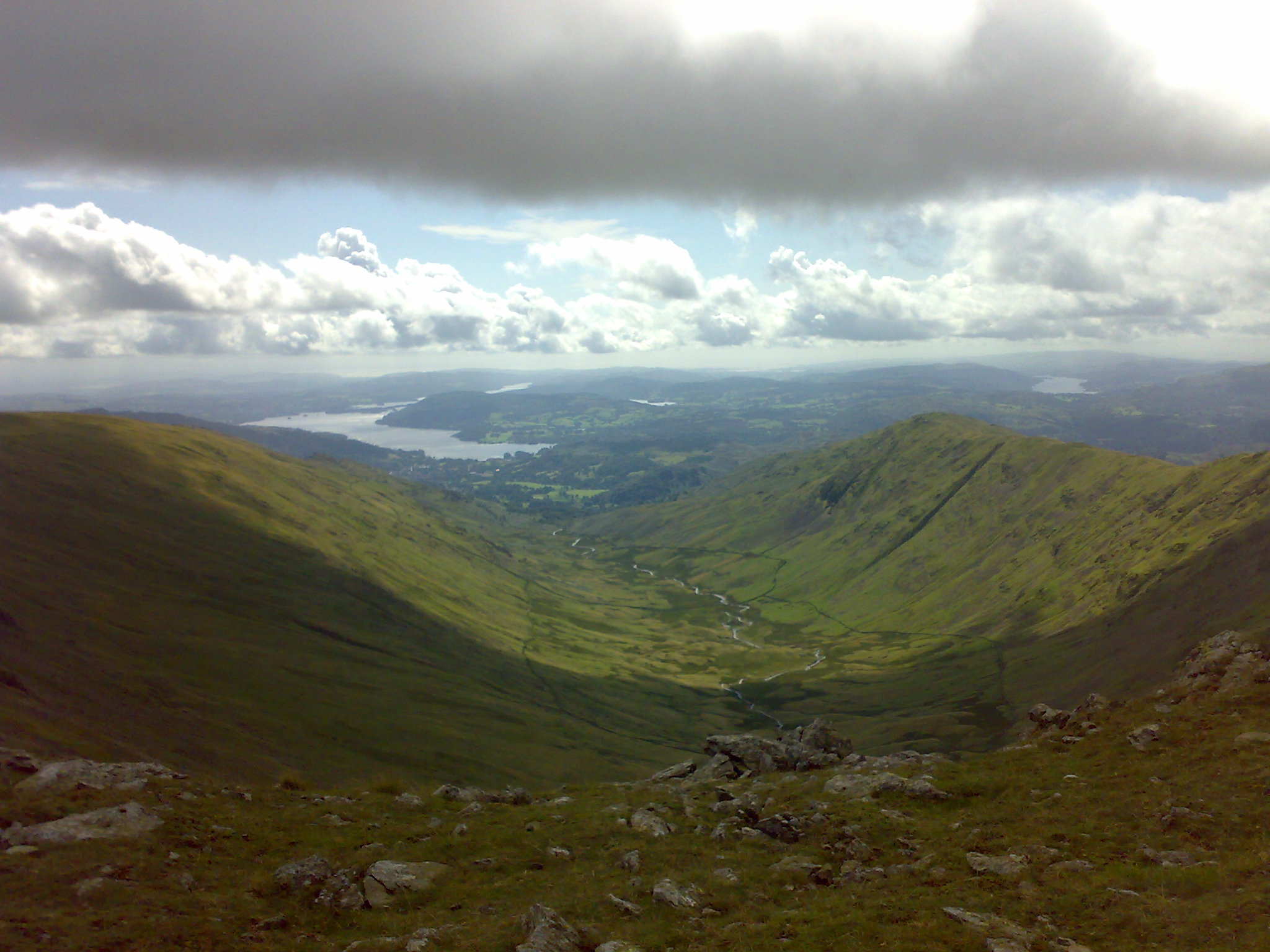 The view from the top of the horseshoe down Rydal Beck