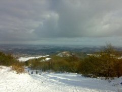Telford on the right and The Ercall in the middle